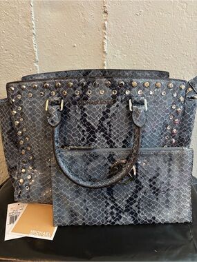 Michael Kors Selma Satchel with matching clutch